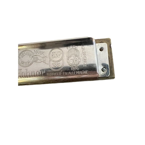 Vintage Marine Band M Hohner Harmonica Silver Germany Key C A440 - Picture 7 of 12